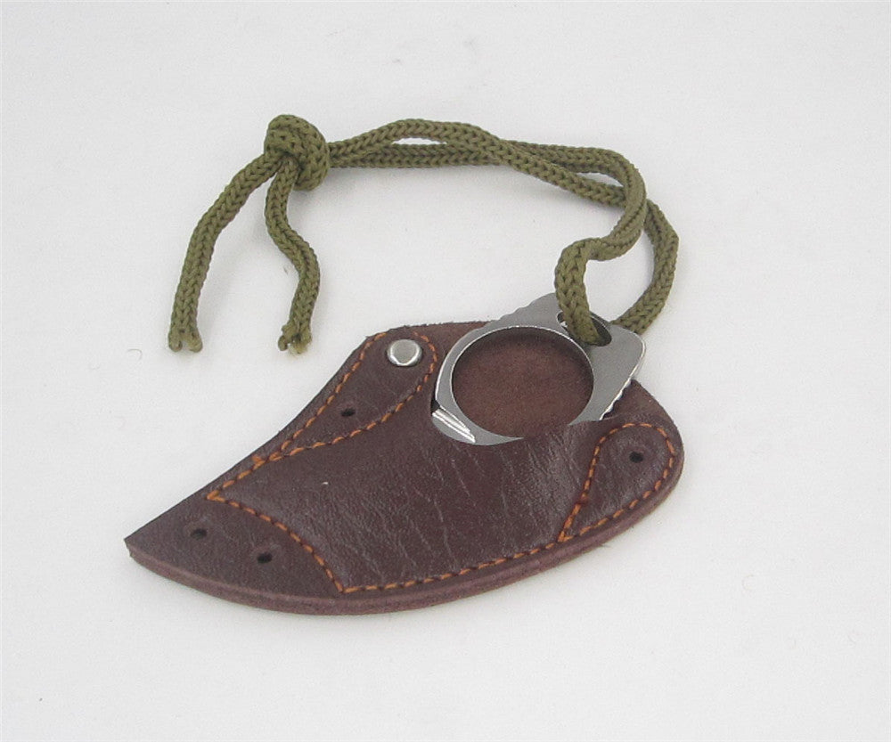 Pocket Karambit With Leather Sheath